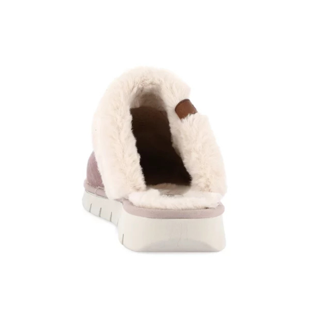 GRUNLAND Loxi Ciabatta Eco Pelliccia Malva