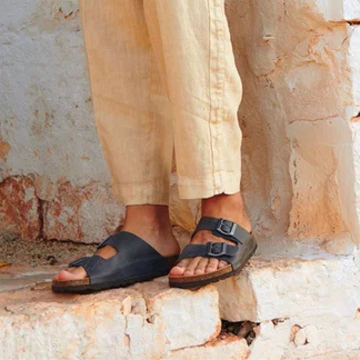 GRUNLAND Ciabatta BOBO Nabuk Ingrassato Antracite