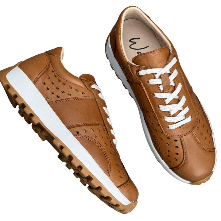 WAVE Sneaker Cuoio Forata