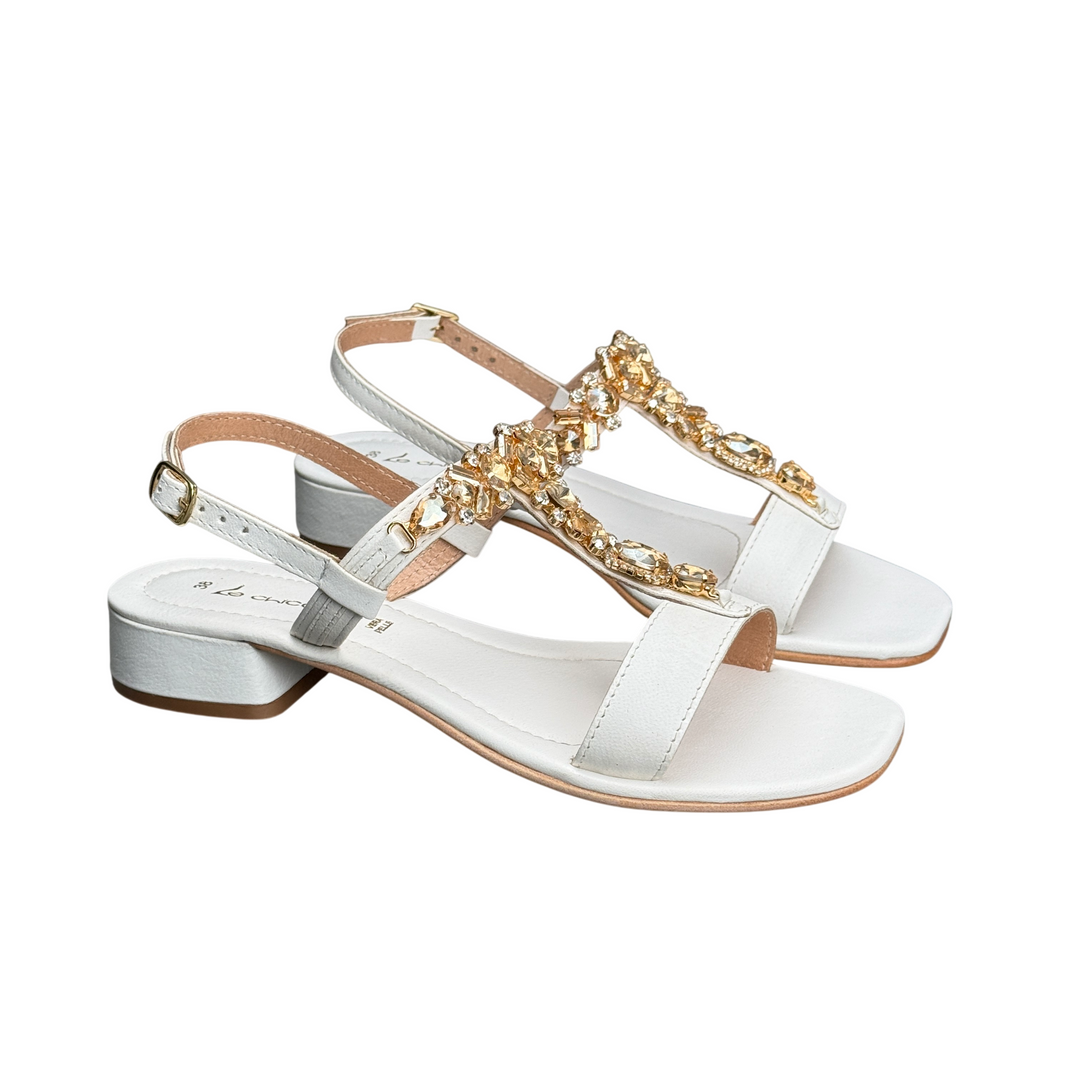 LE CHICCHE Sandalo Bianco