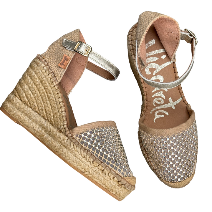 VIDORRETA Sandalo Espadrillas Zeppa Pietre 0122