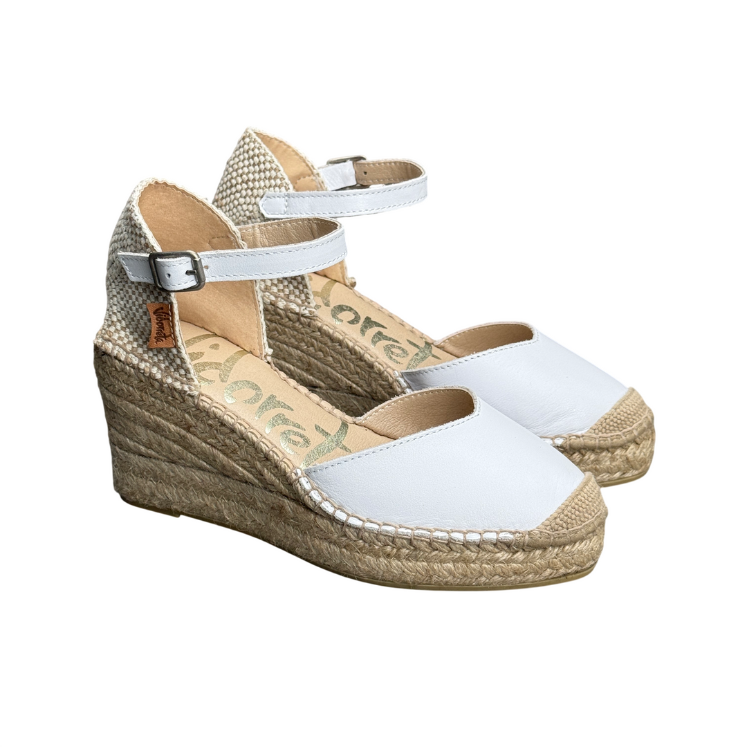VIDORRETA Sandalo Espadrillas Zeppa Bianco 0313