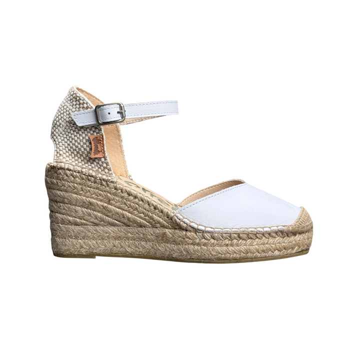 VIDORRETA Sandalo Espadrillas Zeppa Bianco 0313