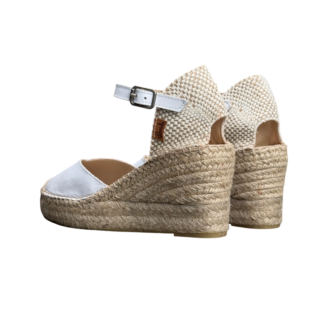 VIDORRETA Sandalo Espadrillas Zeppa Bianco 0313