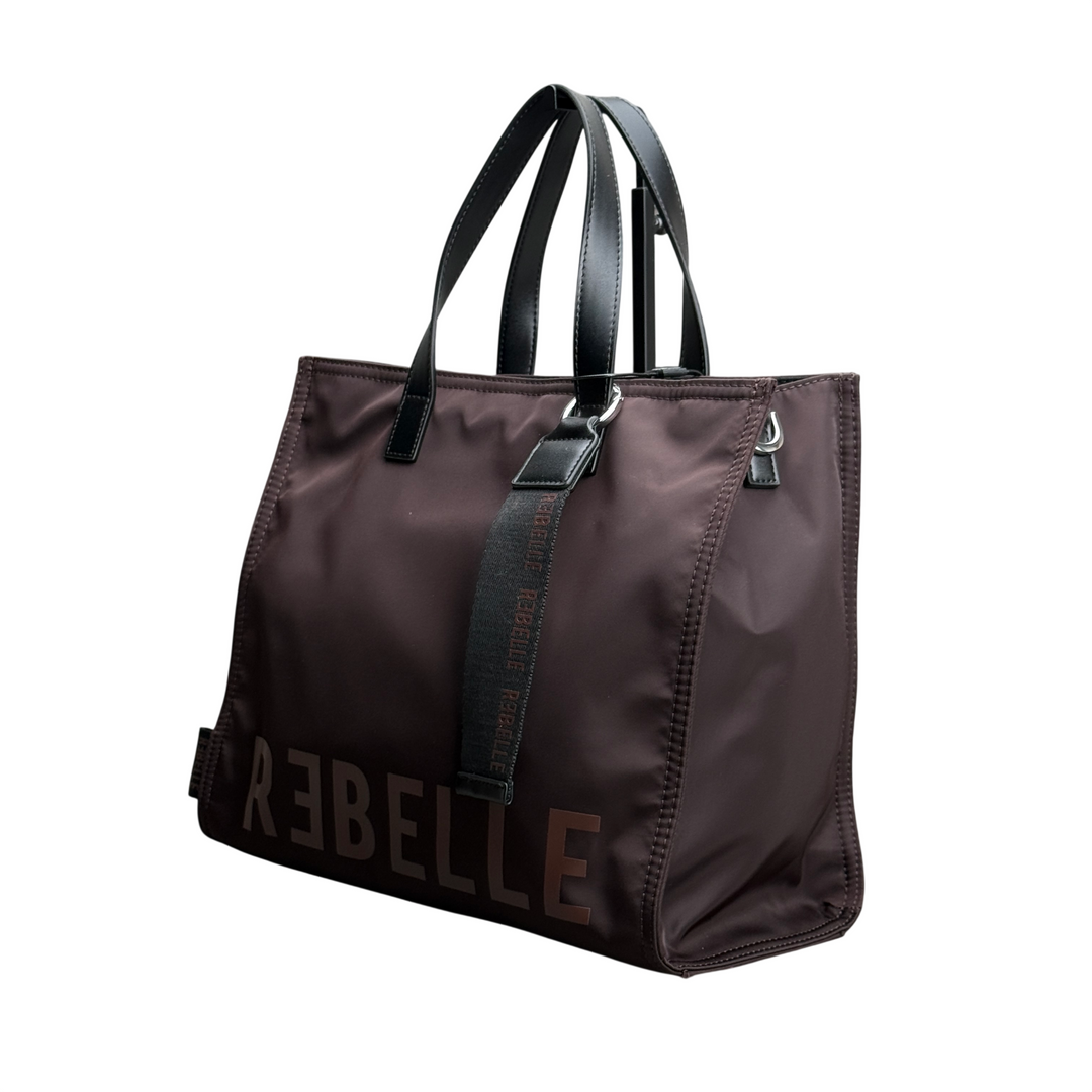 REBELLE Borsa a Mano Electra Nylon Wengè