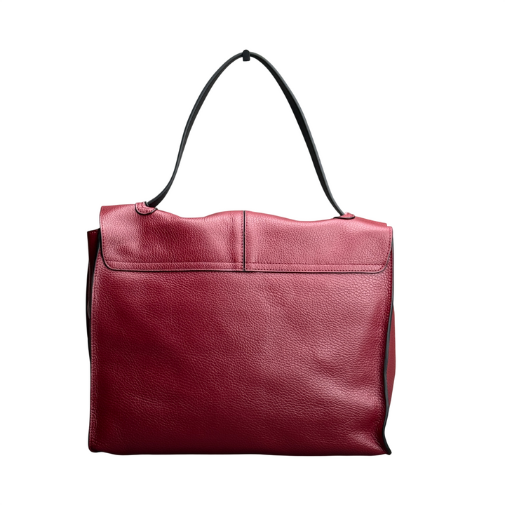 REBELLE Borsa a Spalla Clio Satchel L Pelle Oxblood