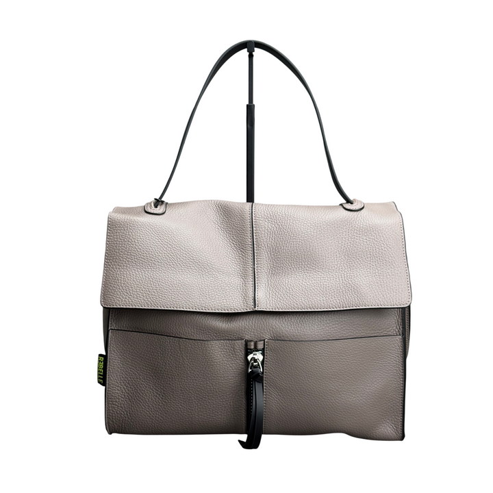 REBELLE Borsa a Spalla Clio Satchel L Pelle Taupe