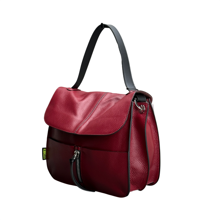 REBELLE Borsa a Spalla Carole Pelle Oxblood