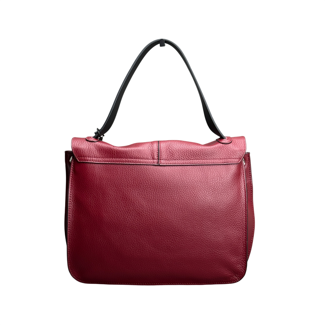 REBELLE Borsa a Spalla Carole Pelle Oxblood