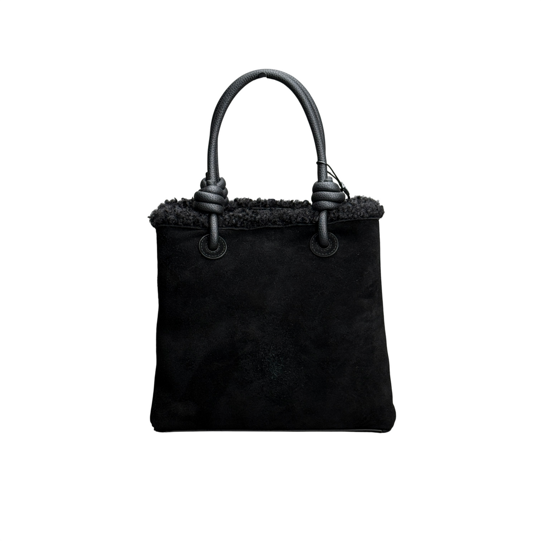 REBELLE Borsa Due Manici Ase Mini Furry Black