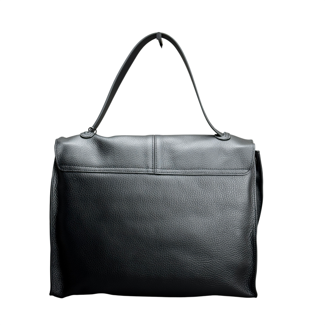 REBELLE Borsa a Spalla Clio Satchel L Pelle Black