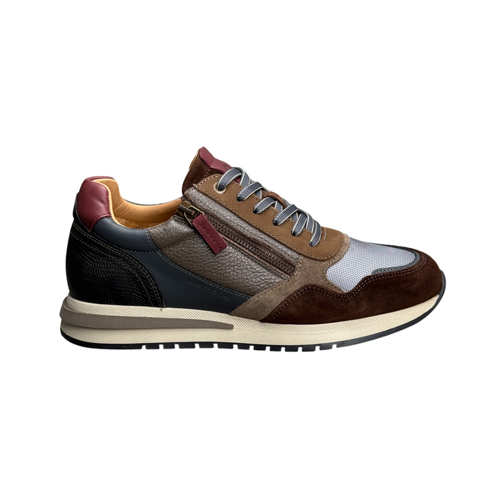 AMBITIOUS Sneaker Temple Zip Brown/Grey