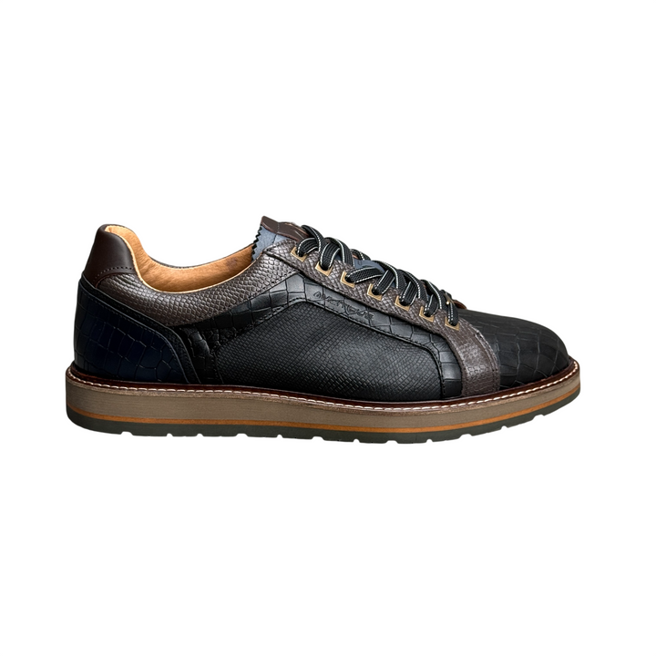 AMBITIOUS Sneaker Ron Artisan Croco Black