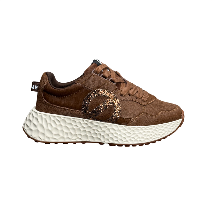 NO NAME Sneaker Carter Jogger W Pony/Glitter Choco/Bronze