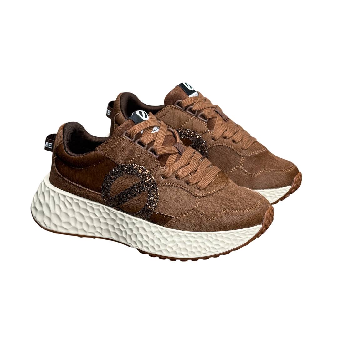 NO NAME Sneaker Carter Jogger W Pony/Glitter Choco/Bronze