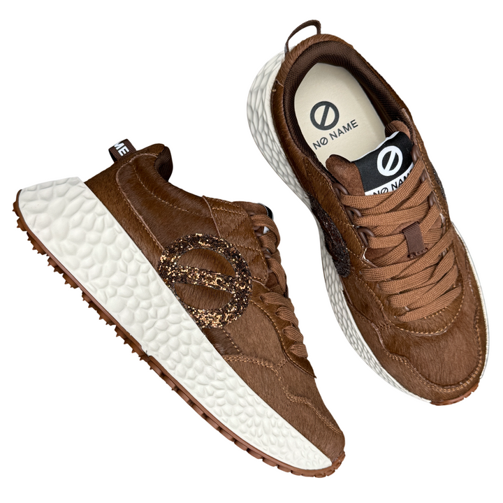 NO NAME Sneaker Carter Jogger W Pony/Glitter Choco/Bronze