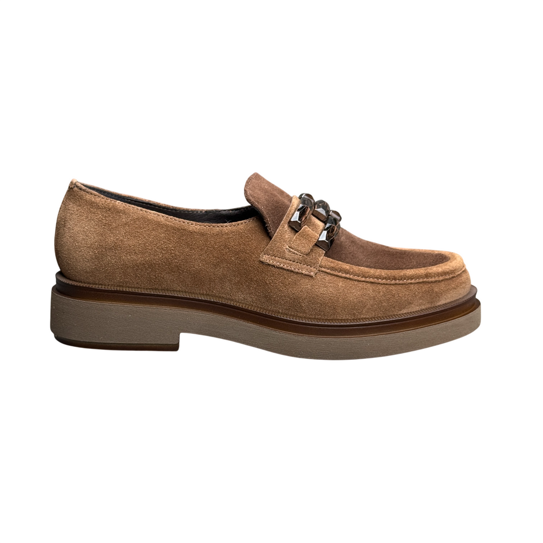 VERNISSAGE Mocassino Suede Legno/Marrone