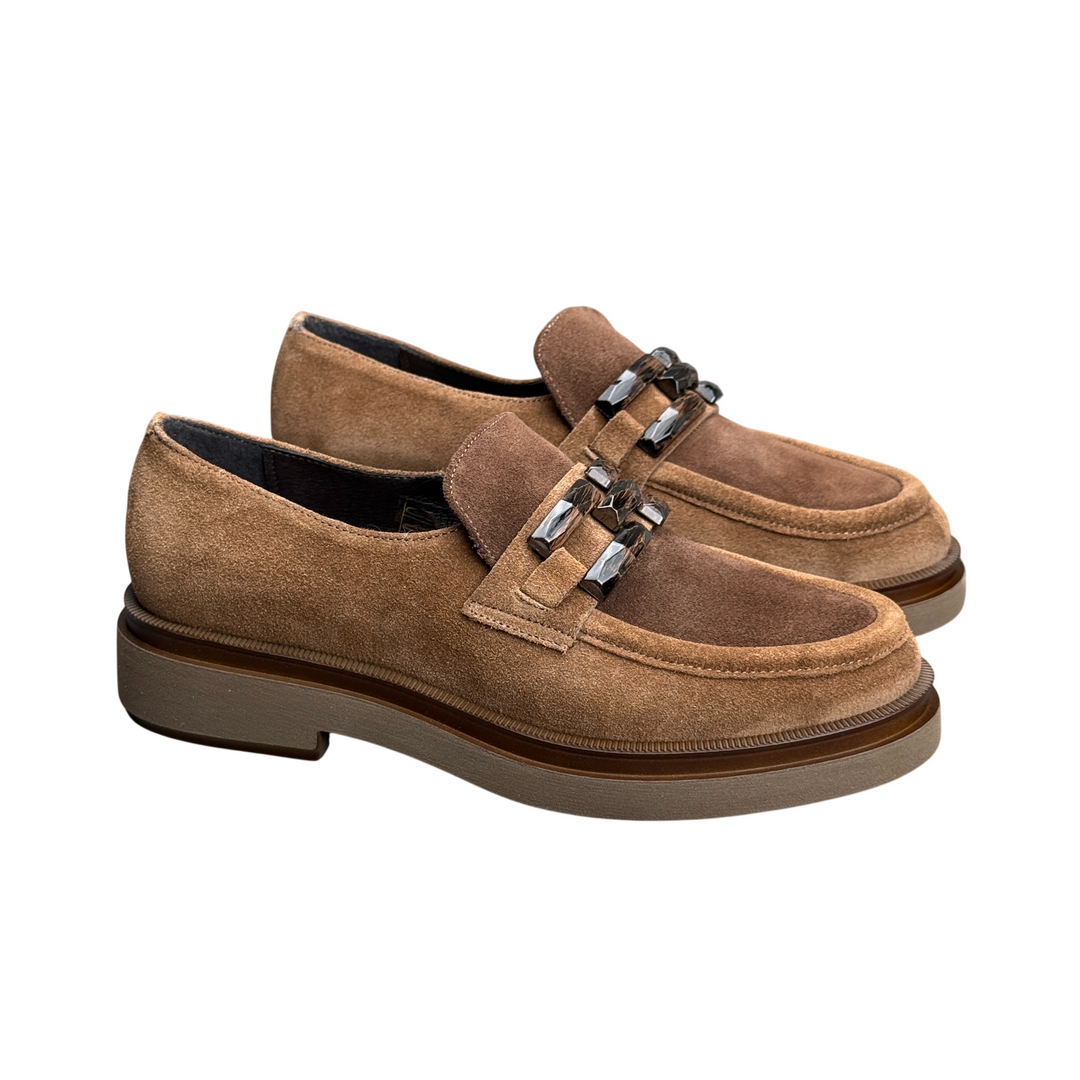 VERNISSAGE Mocassino Suede Legno/Marrone