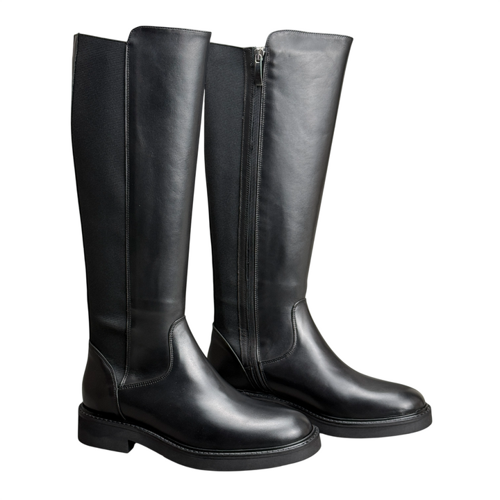 J/D Stivale Cavallerizza con Elastico Nero