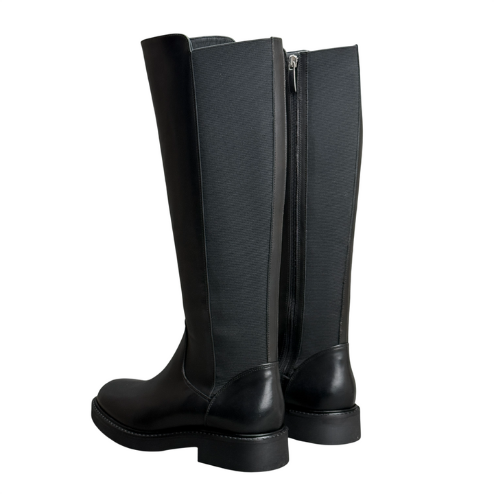 J/D Stivale Cavallerizza con Elastico Nero