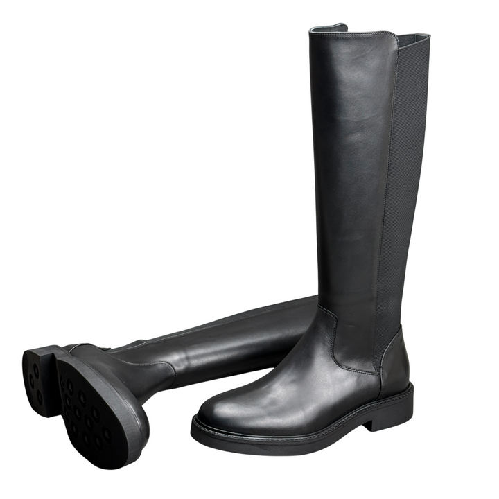 J/D Stivale Cavallerizza con Elastico Nero