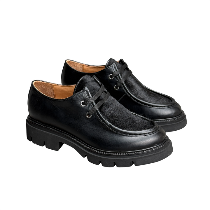 WAVE Scarpa Stile Ingegnere Pelle Nera
