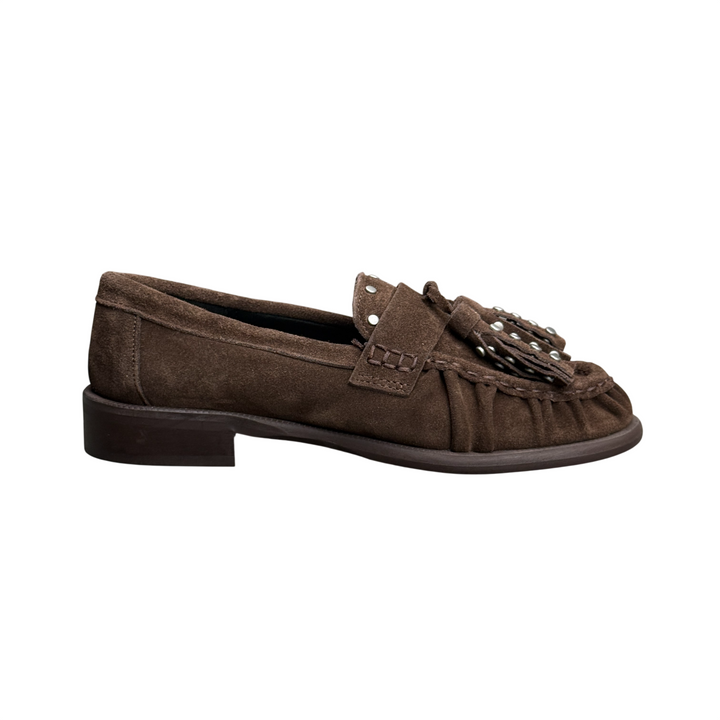 DIVINE FOLLIE Mocassino Arricciato Camoscio T. di Moro