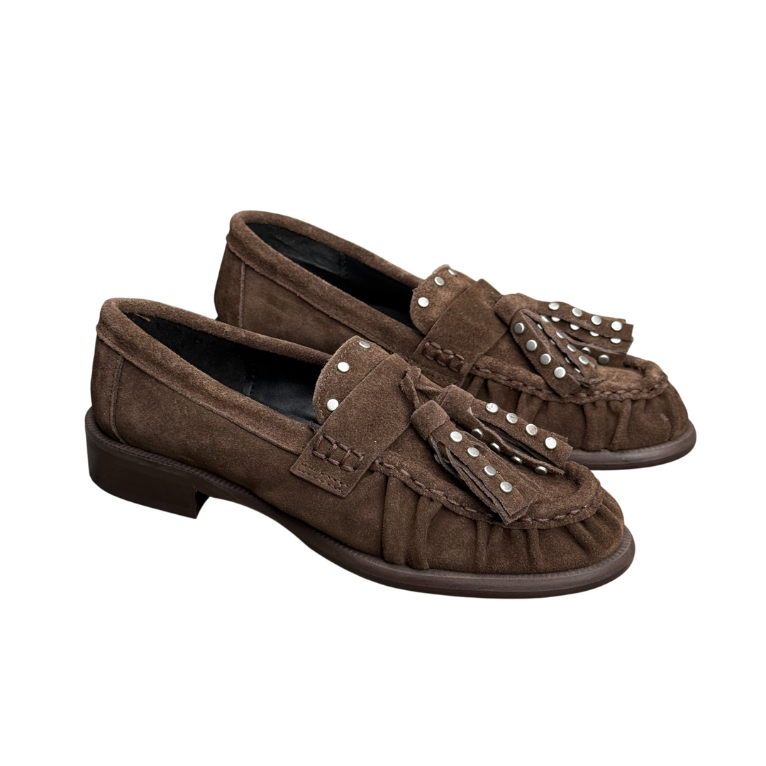 DIVINE FOLLIE Mocassino Arricciato Camoscio T. di Moro