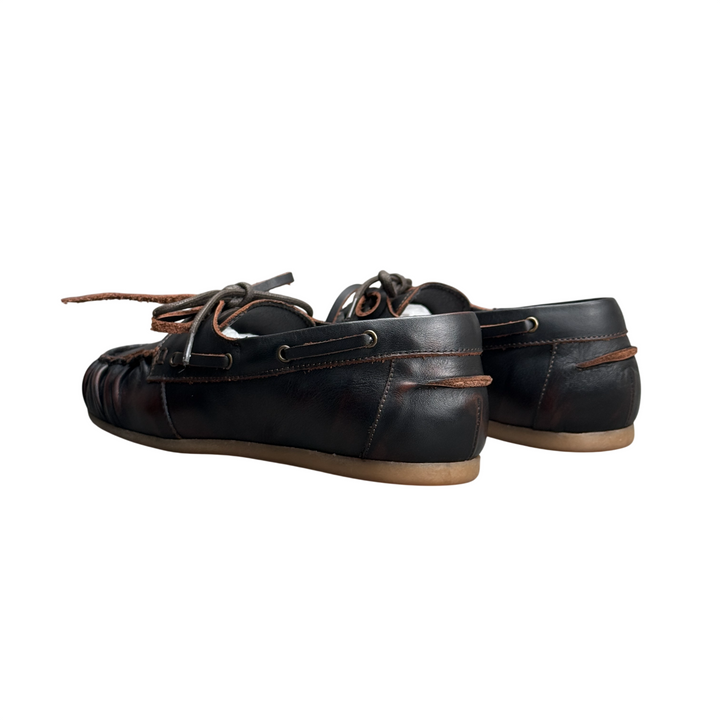 DIVINE FOLLIE Mocassino Barca Arricciato Pelle T. di Moro