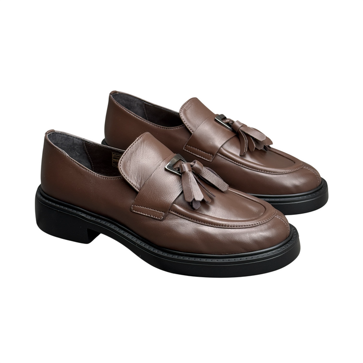 VERNISSAGE Mocassino Pelle Marrone Nappine