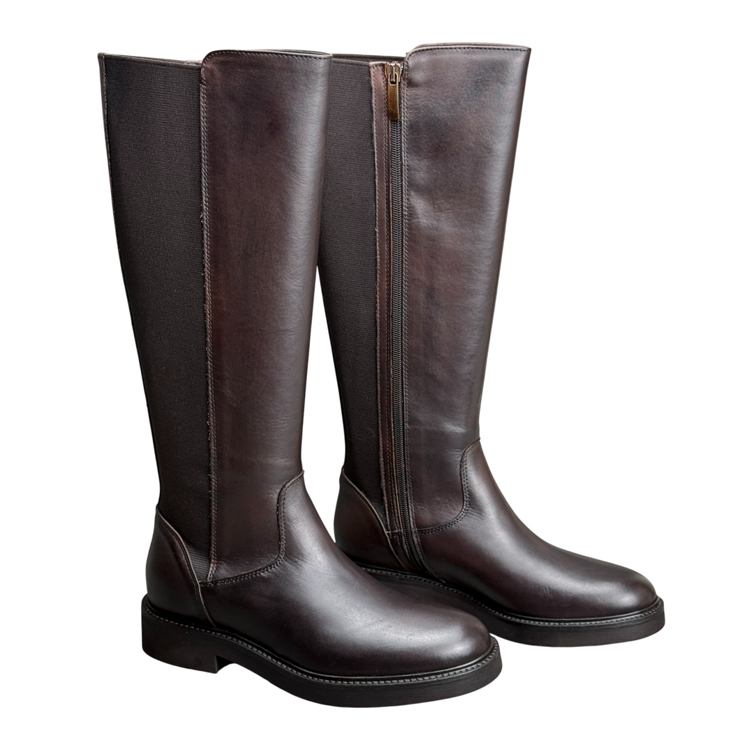 J/D Stivale Cavallerizza con Elastico T. di Moro