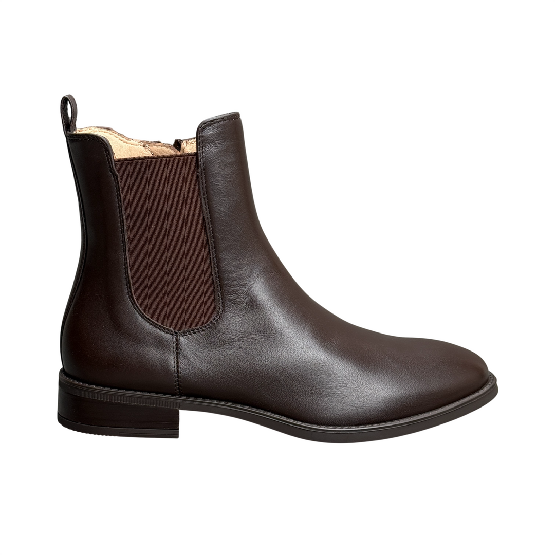 UNISA Dark Brown Leather Ankle Boot