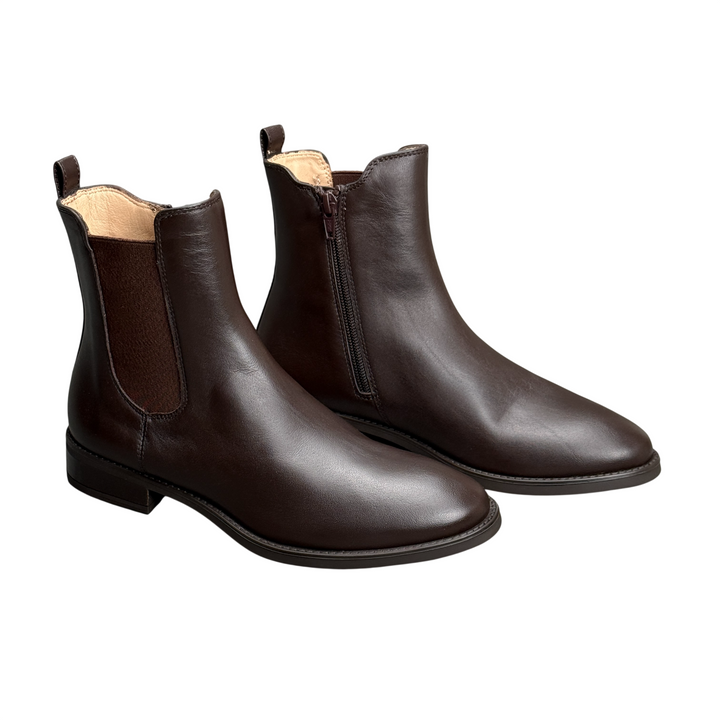 UNISA Dark Brown Leather Ankle Boot