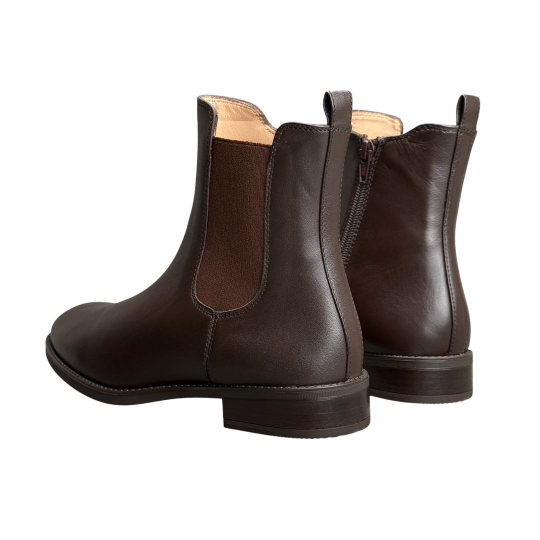 UNISA Dark Brown Leather Ankle Boot