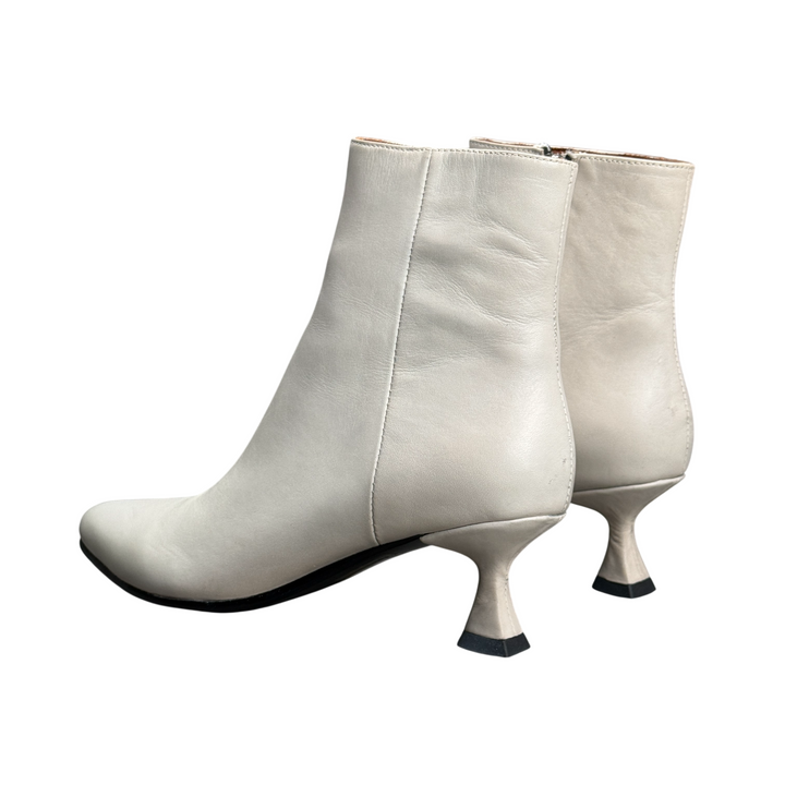 REBECCA WHITE Stivaletto Tacco Pelle Nappa Avorio N. 37