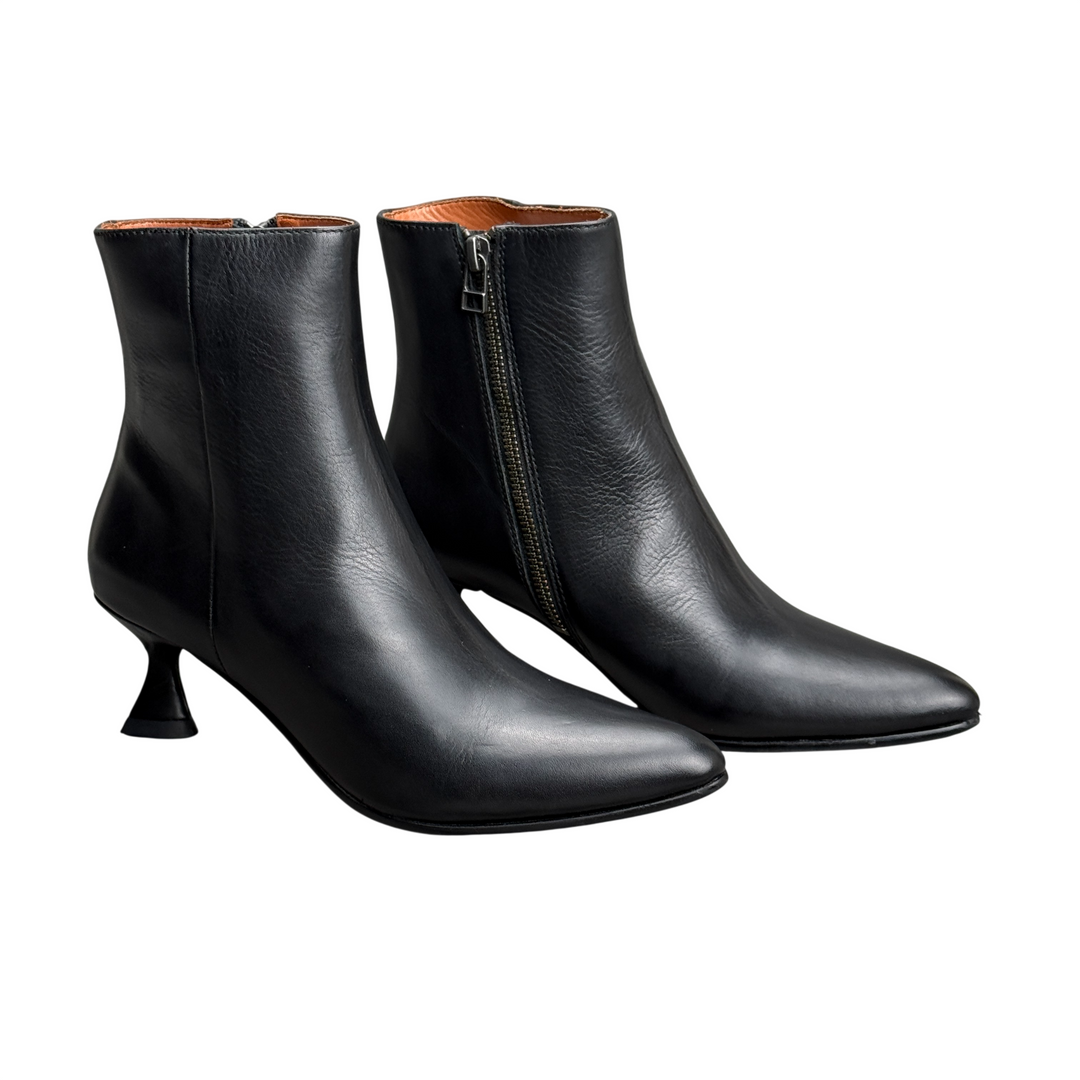 REBECCA WHITE Stivaletto Tacco Pelle Nappa Nero N. 36 - 38