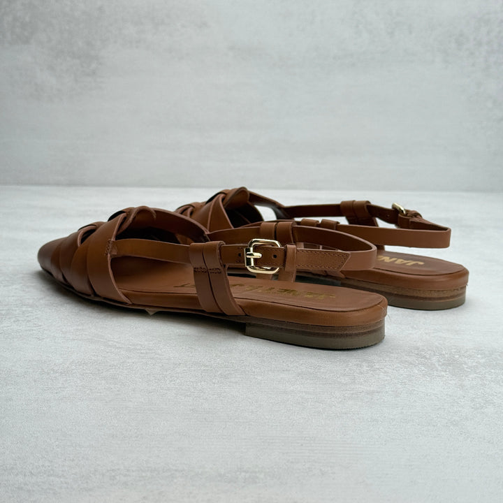 JANET & JANET SLINGBACK CUOIO