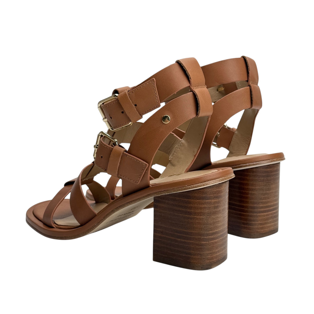 JANET &amp; JANET LEATHER HEEL SANDAL