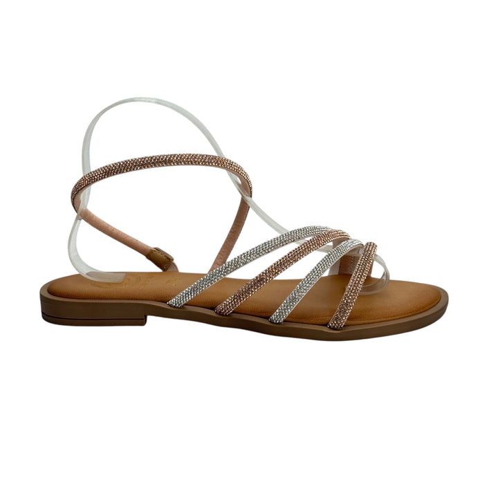 DICIOTTOPIÙ SANDALO STRASS BICOLOR