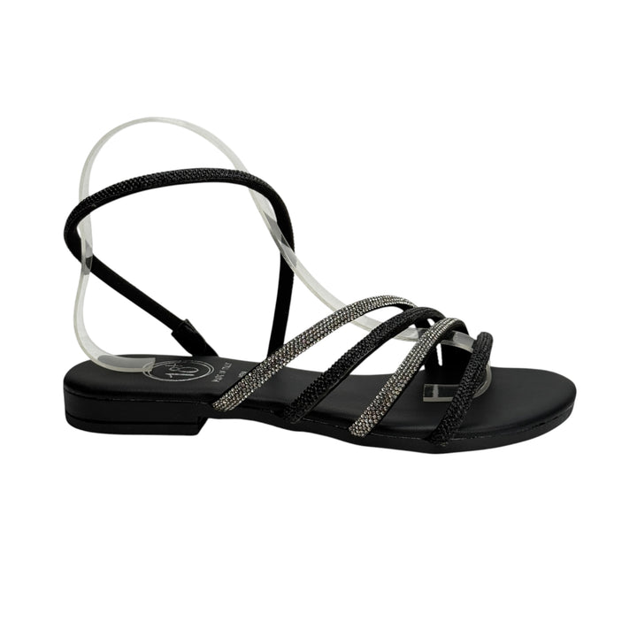DICIOTTOPIÙ TWO-TONE RHINESTONE SANDAL