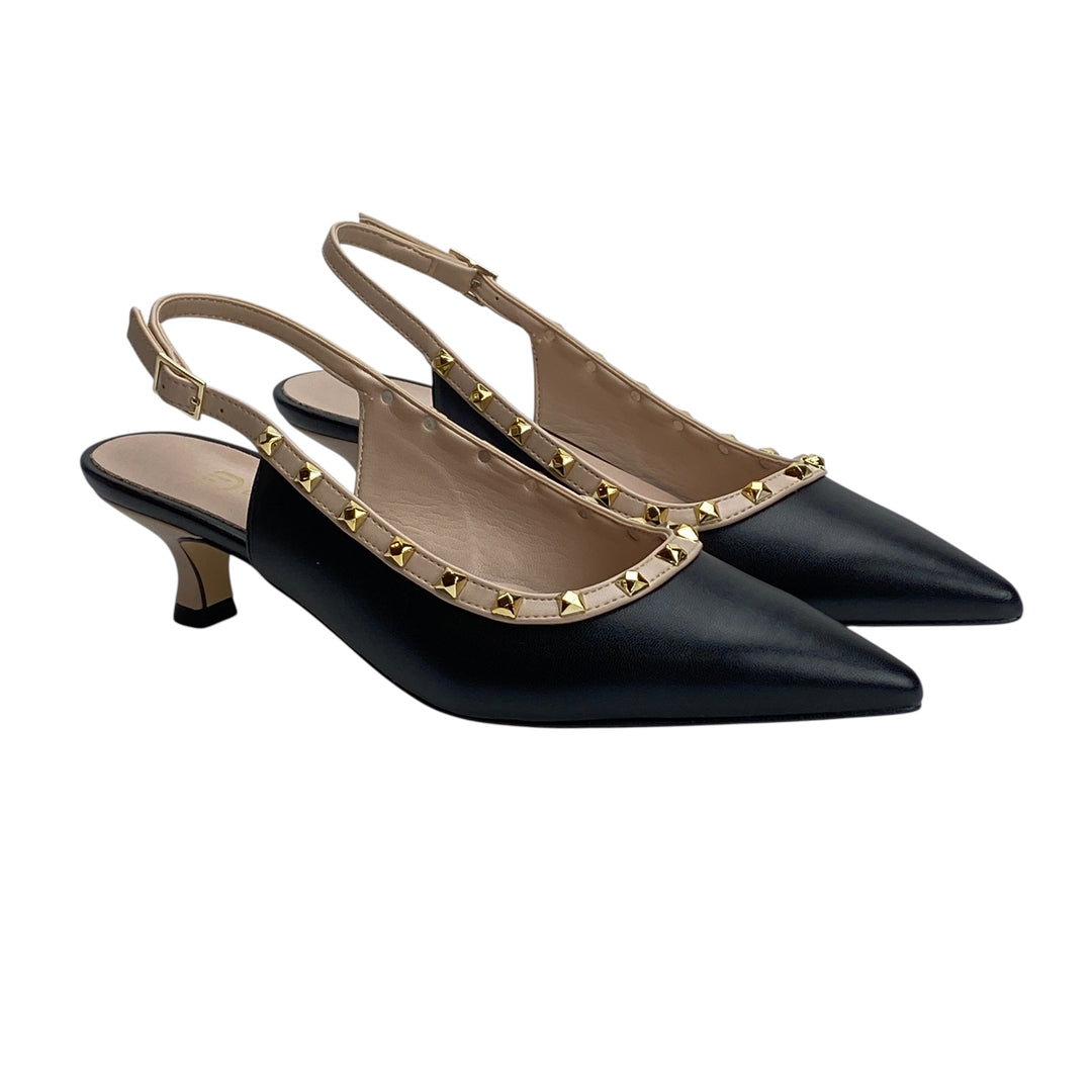 DIVINE FOLLIE Slingback Nero/Nude