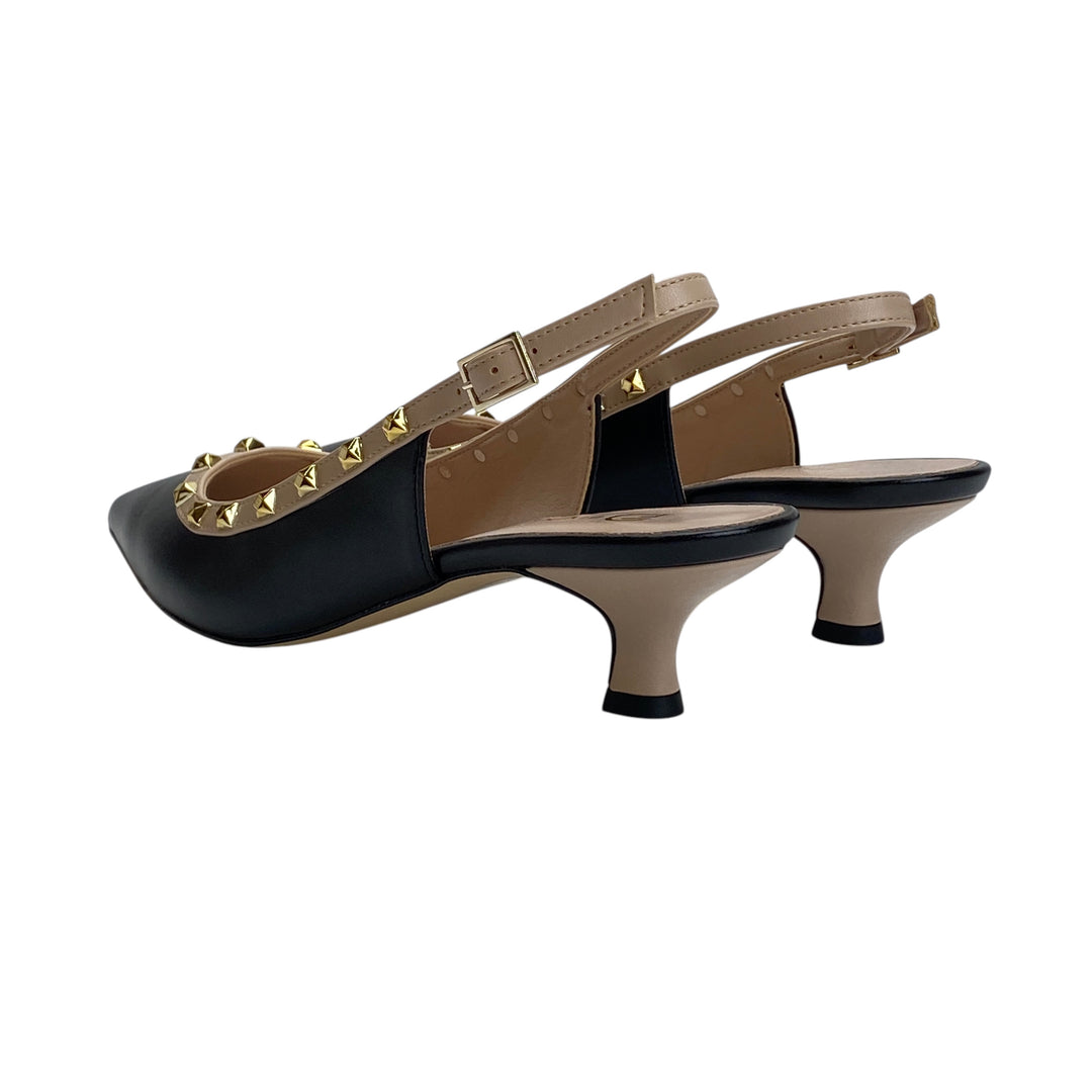 DIVINE FOLLIE Slingback Nero/Nude
