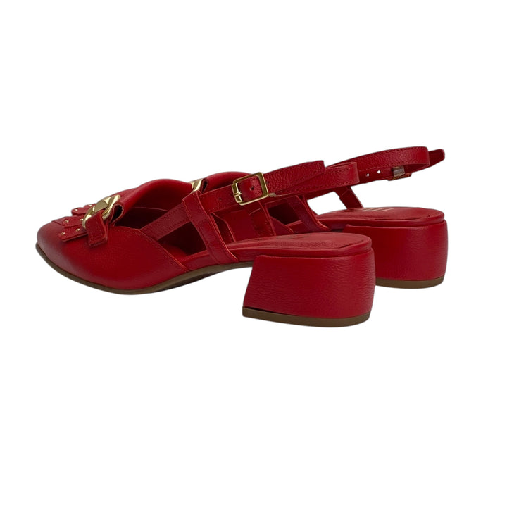 MJUS SLINGBACK FRINGE RED