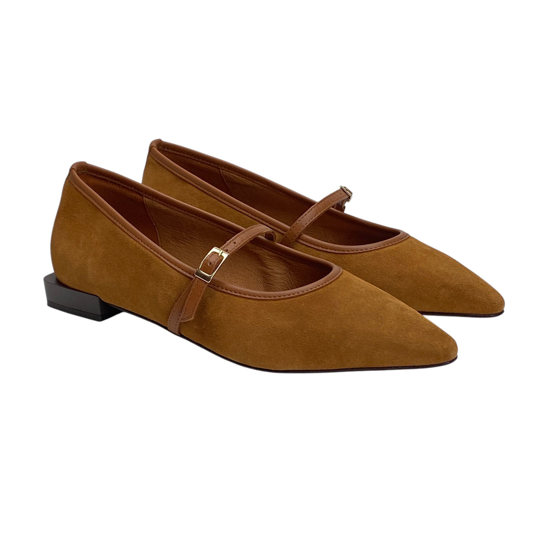 ANGEL ALARCON Ballerina Suede Coccio