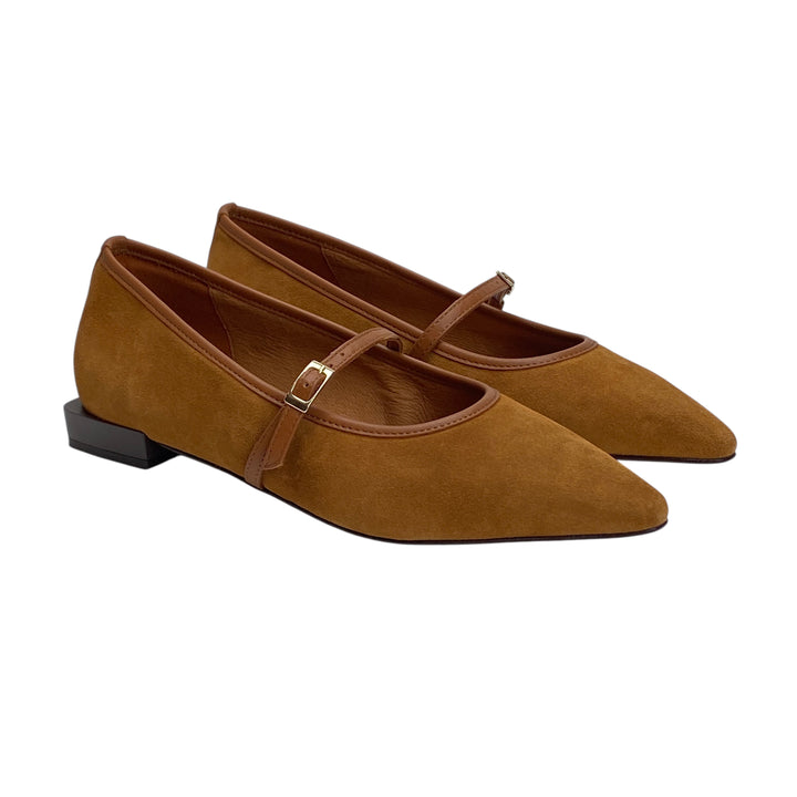 ANGEL ALARCON Ballerina Suede Coccio
