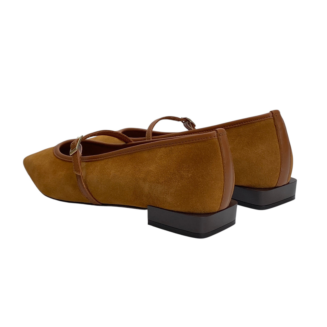 ANGEL ALARCON Ballerina Suede Coccio