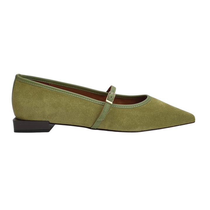 ANGEL ALARCON Ballerina Suede Verde