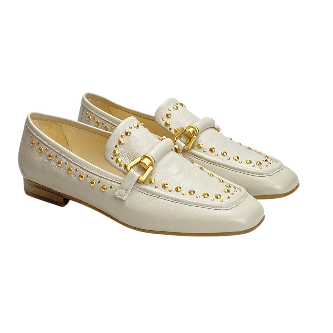 MJUS MOCASSINO AVORIO BORCHIE