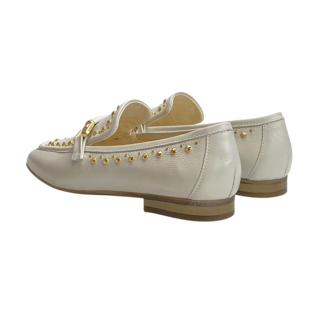 MJUS MOCASSINO AVORIO BORCHIE