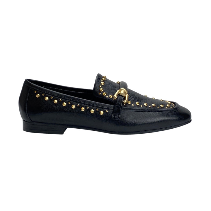 MJUS BLACK STUDDED LOAFER